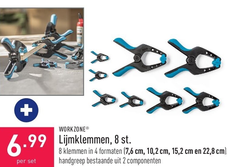 Lijmklemmen, 8 st.