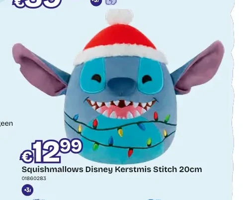 Squishmallows Disney Kerstmis Stitch 20cm