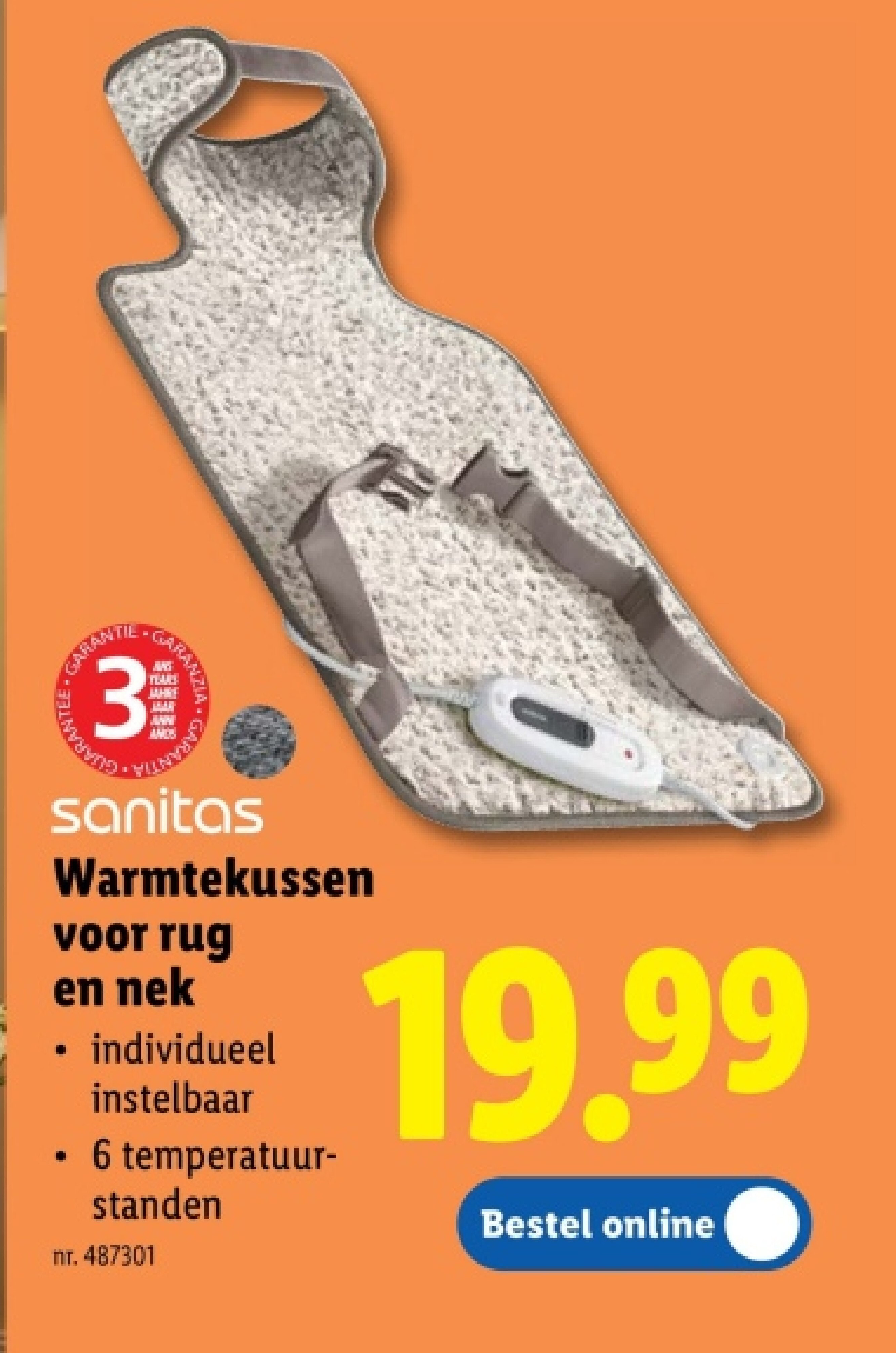 armtekussen voor rug en nek