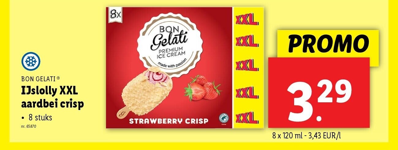 IJslolly XXL aardbei crisp