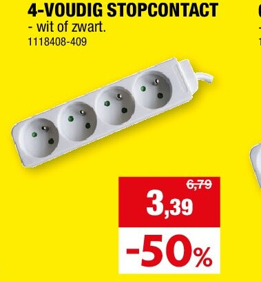 4-VOUDIG STOPCONTACT