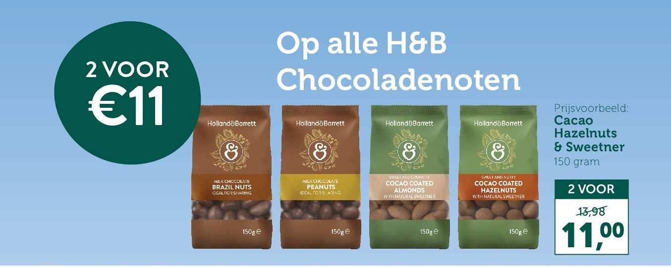 Prijsvoorbeeld: Cacao Hazelnuts & Sweetner 150 gram