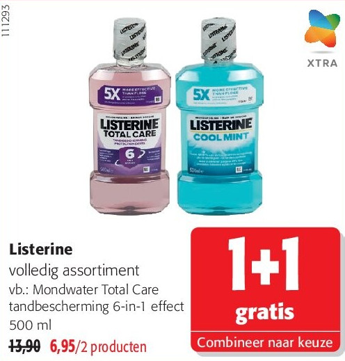 Listerine Mondwater Total Care tandbescherming 6-in-1 effect 500 ml
