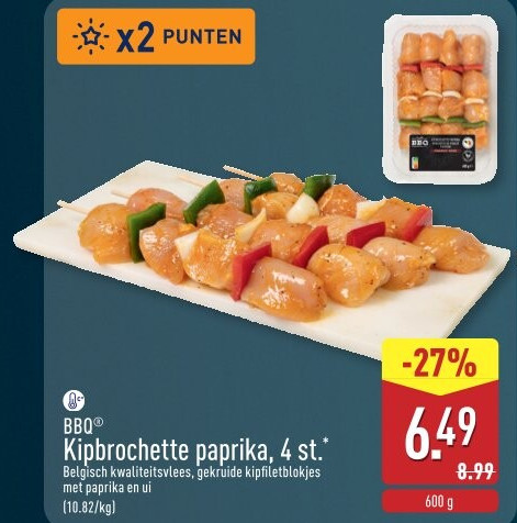 Kipbrochette paprika, 4st.