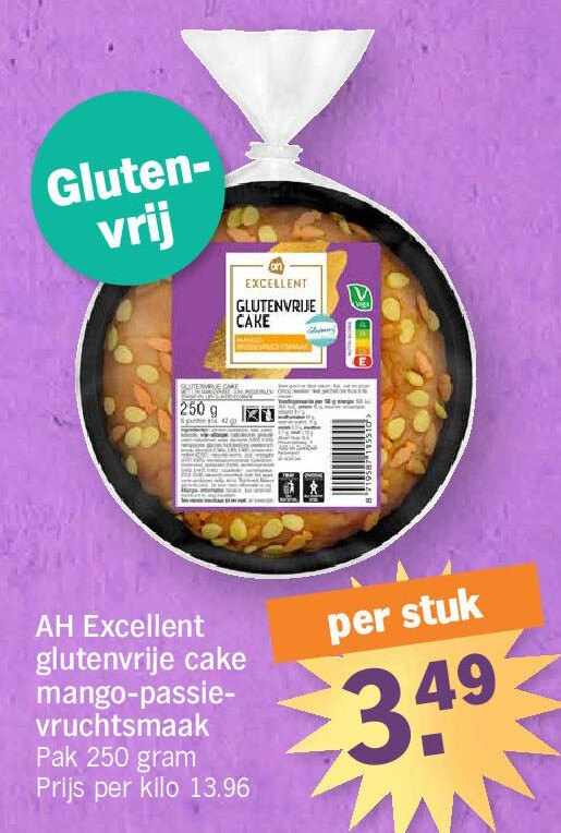 AH Excellent glutenvrije cake mango-passievruchtsmaak