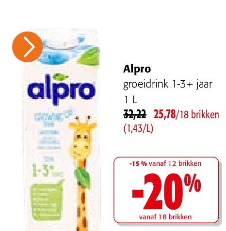 Alpro groeidrink 1-3+ jaar 1 L