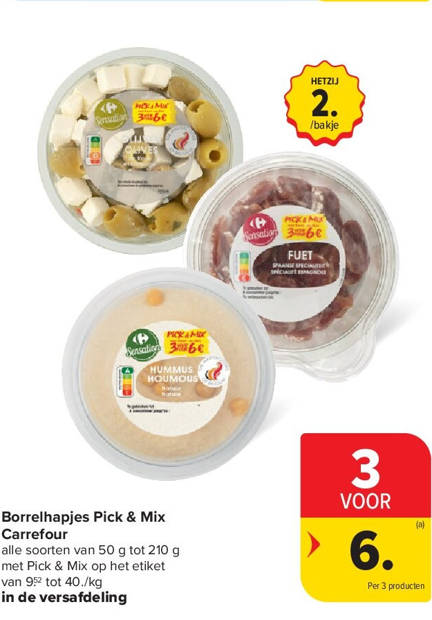 Borrelhapjes Pick & Mix Carrefour