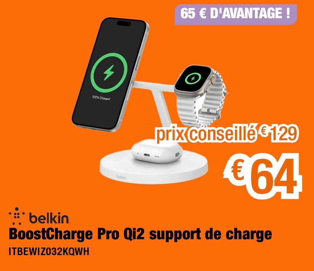 BoostCharge Pro Qi2 support de charge