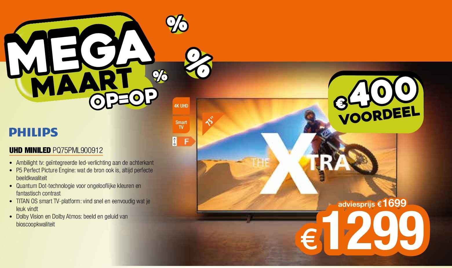 Philips UHD MINILED PQ75PML900912