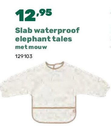 Slab waterproof elephant tales met mouw