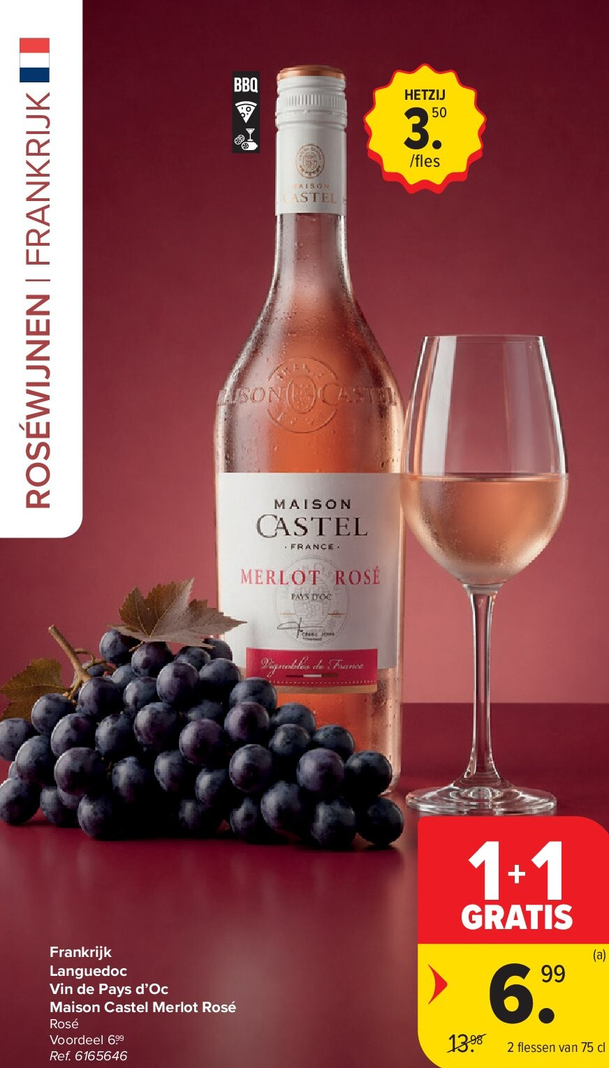 Frankrijk Languedoc Vin de Pays d’Oc Maison Castel Merlot Rosé