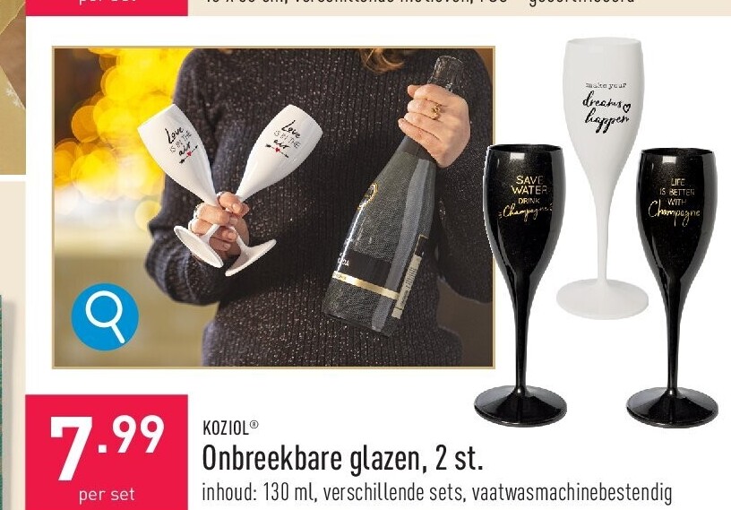 Onbreekbare glazen, 2 st.