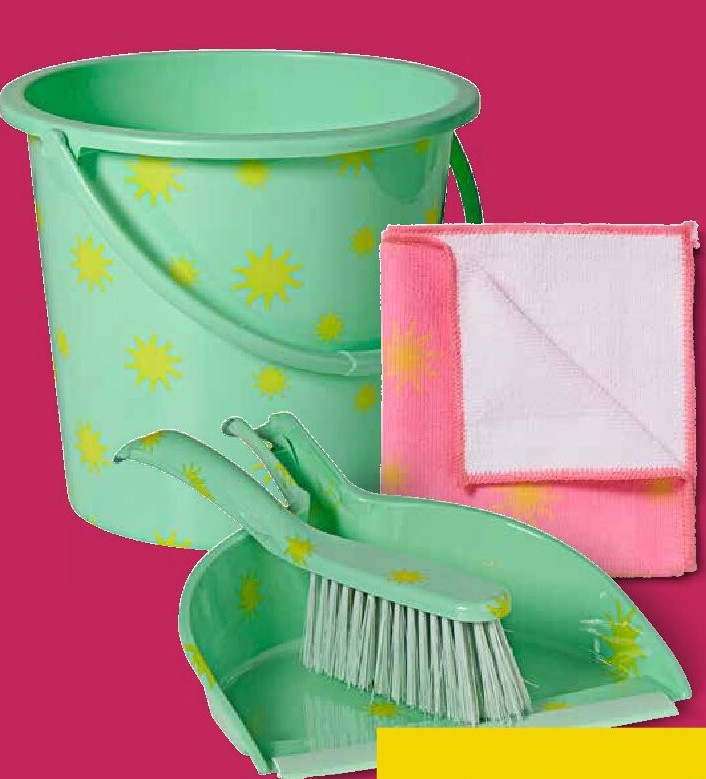 Schoonmaak-serie zonnetjes – veger en blik