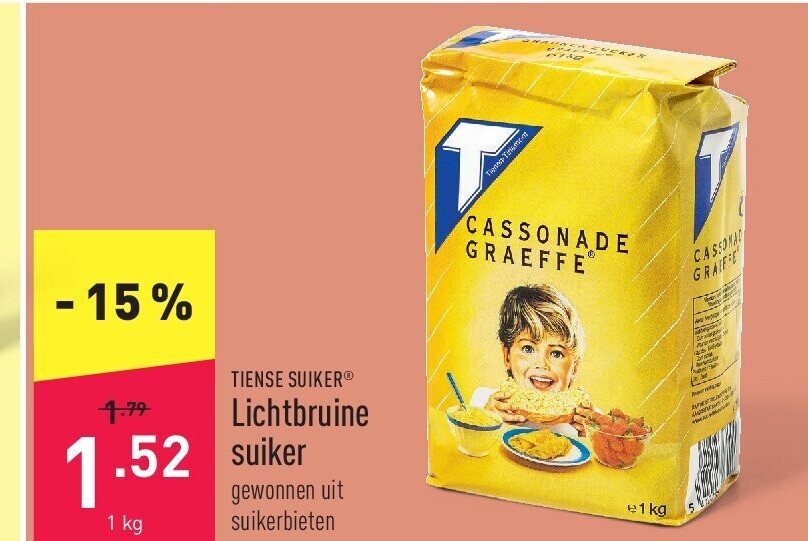 Lichtbruine suiker