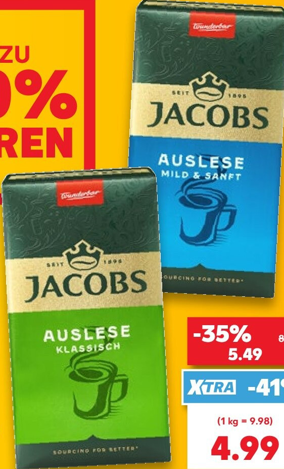 JACOBS Auslese Klassisch oder Mild & Sanft