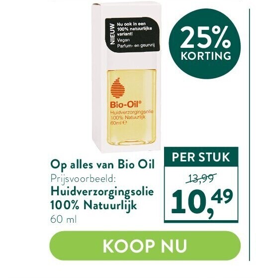 Huidverzorgingsolie 100% Natuurlijk 60 ml
