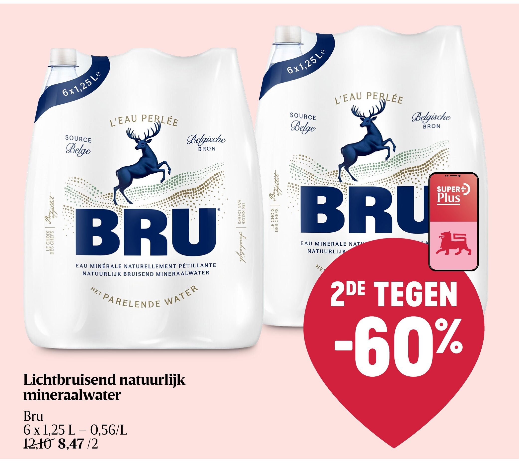 Lichtbruisend natuurlijk mineraalwater