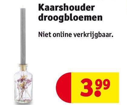 Kaarshouder droogbloemen