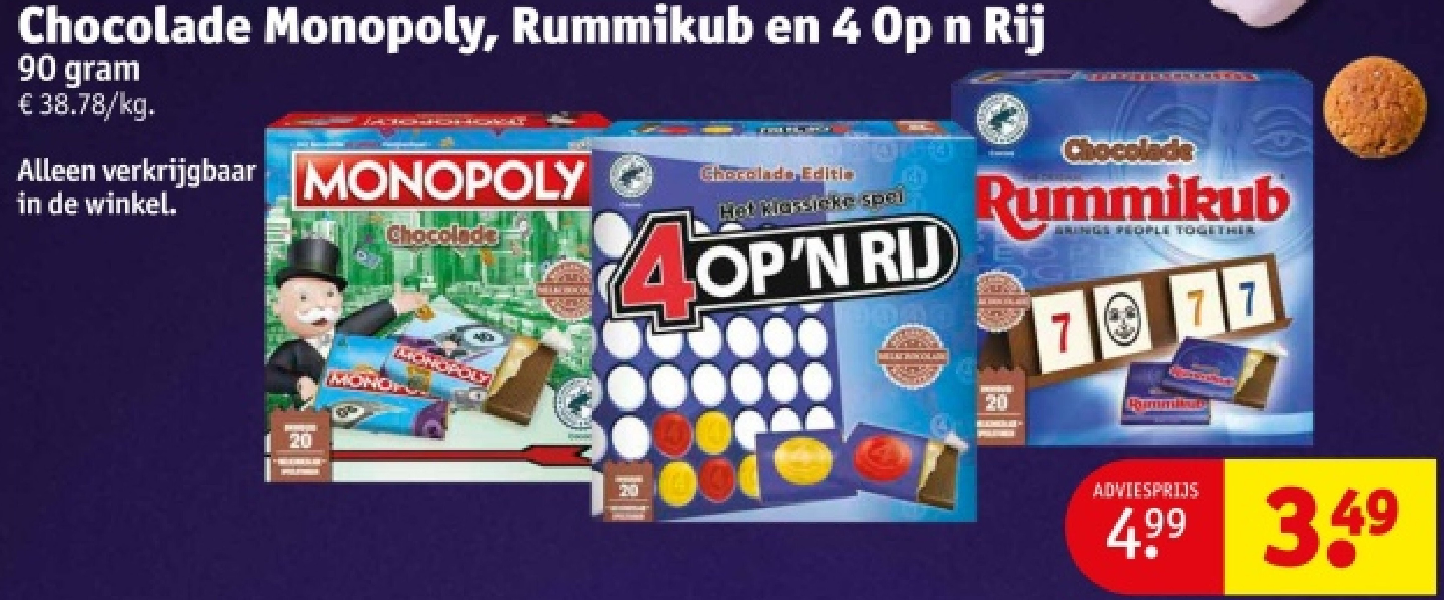 Chocolade Monopoly, Rummikub en 4 Op n Rij