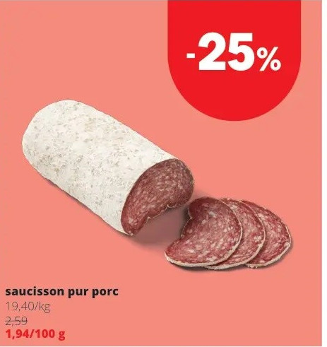 saucisson pur porc