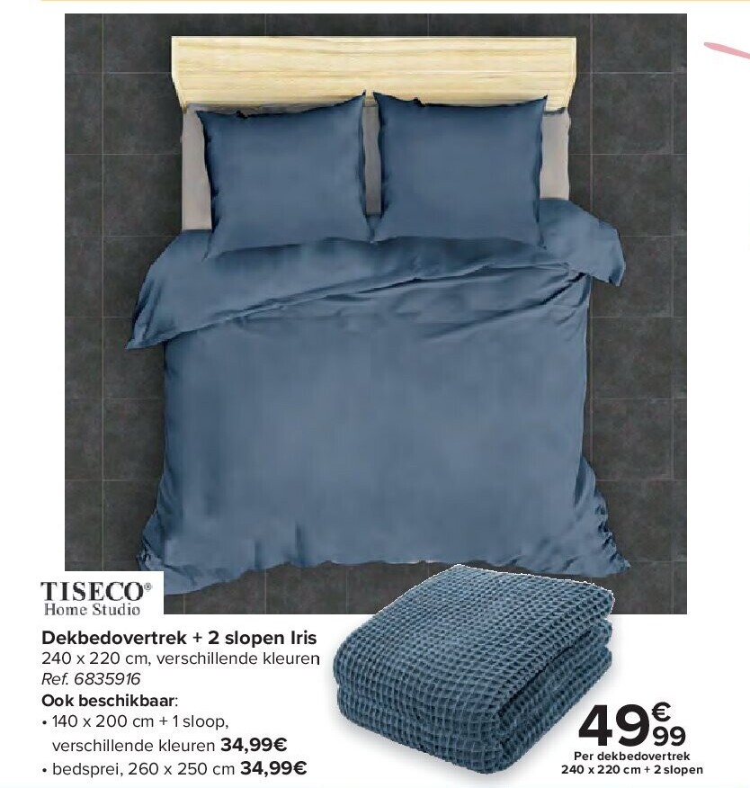 Dekbedovertrek + 2 slopen Iris 240 x 220 cm