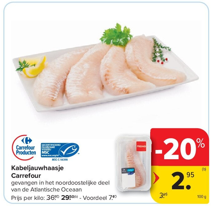 Kabeljauwhaasje Carrefour