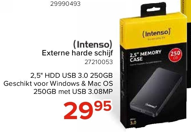 2.5" HDD USB 3.0 250GB Externe harde schijf