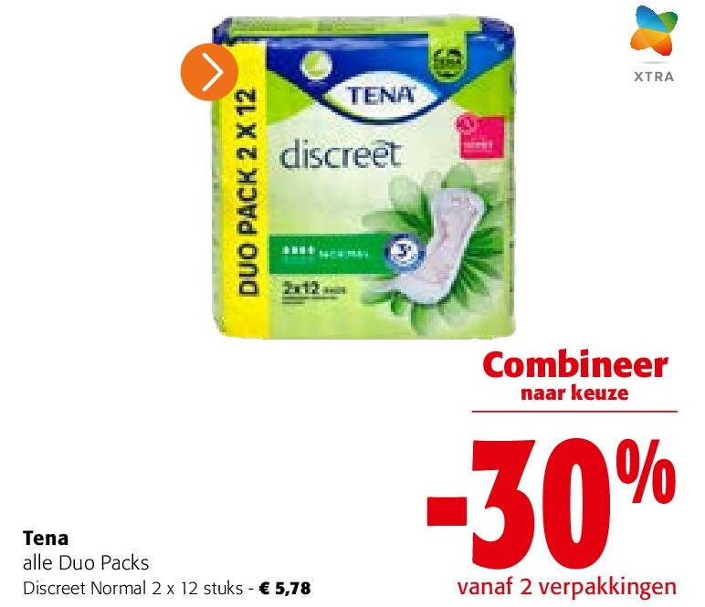Tena Discreet Normal 2 x 12 stuks