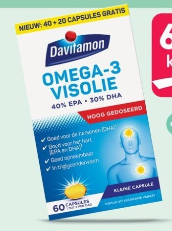 Davitamon Omega-3 visolie 60 capsules