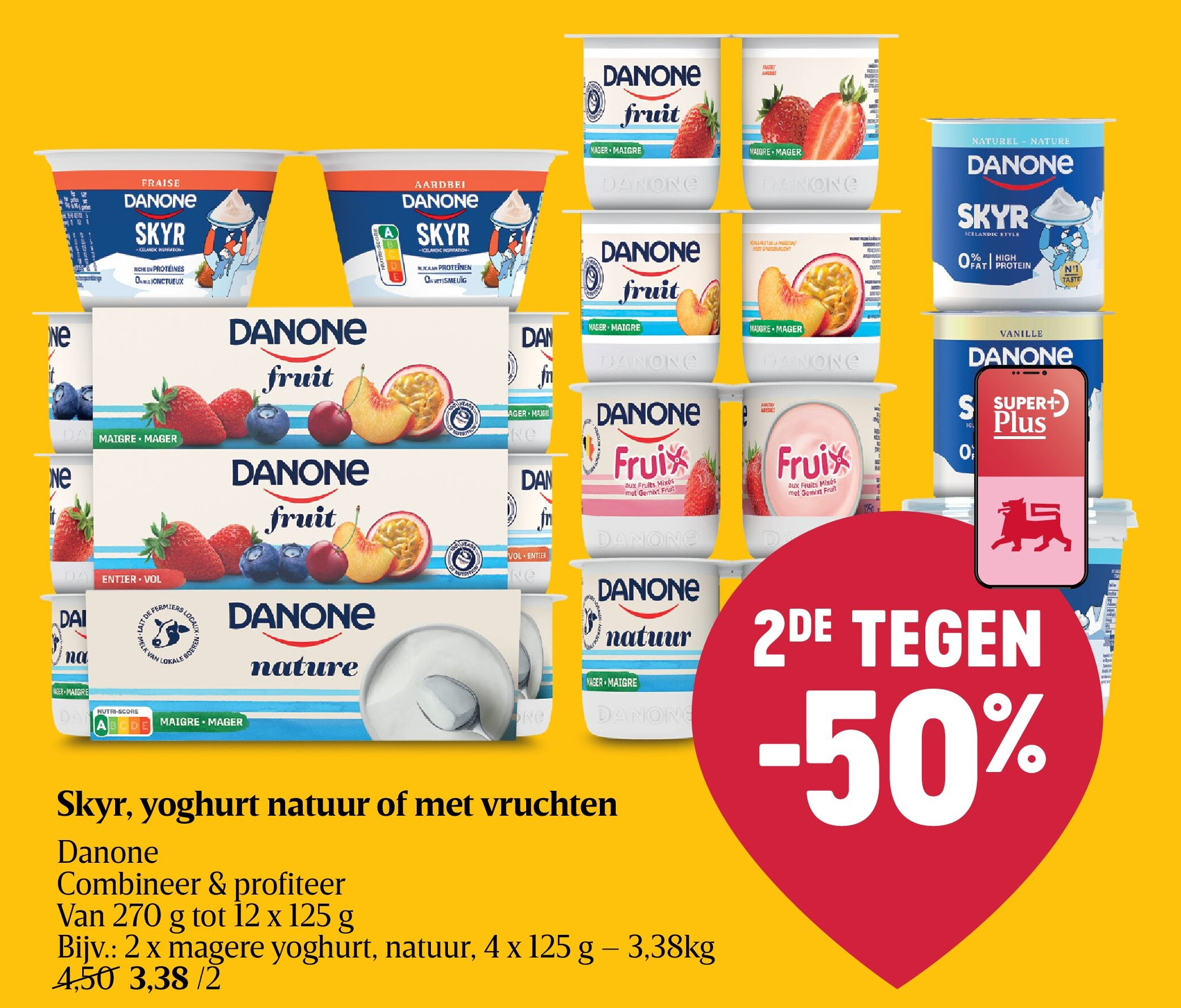 Skyr, yoghurt natuur of met vruchten