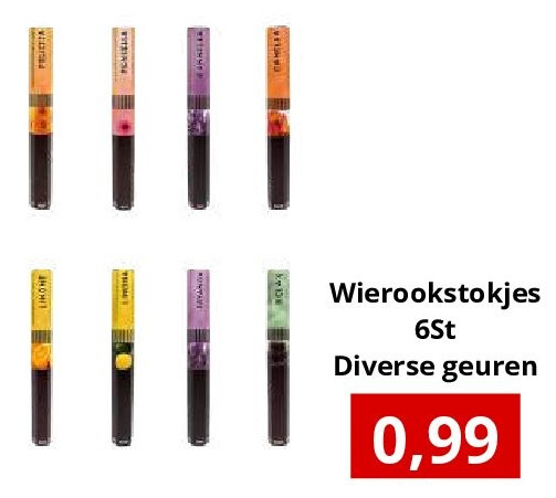 Wierookstokjes 6St Diverse geuren