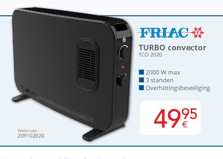 Friac TURBO convector TCO 2020