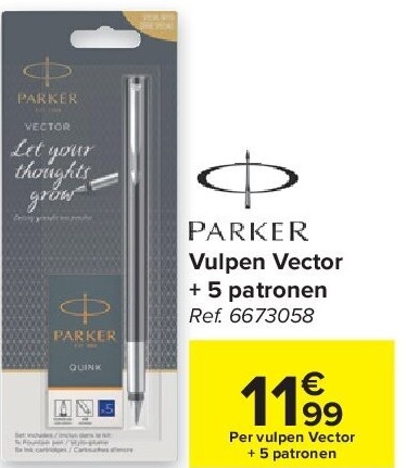 Vulpen Vector + 5 patronen