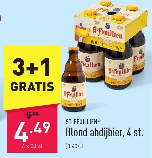 Blond abdijbier, 4st.