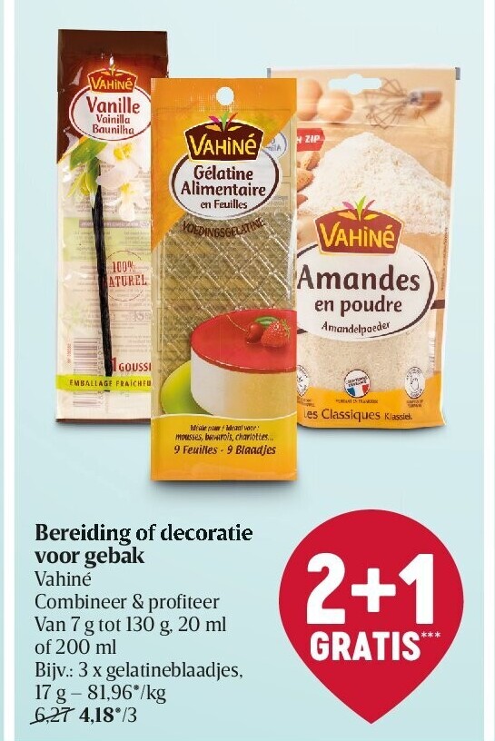 Bereiding of decoratie voor gebak