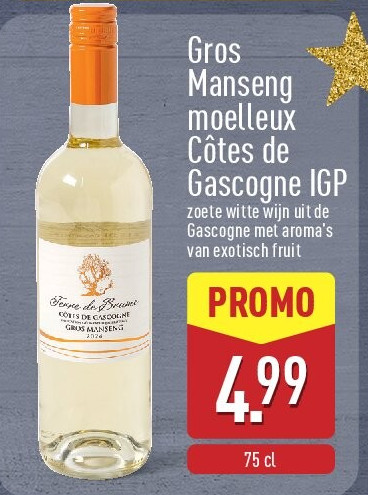 Gros Manseng moelleux Côtes de Gascogne IGP