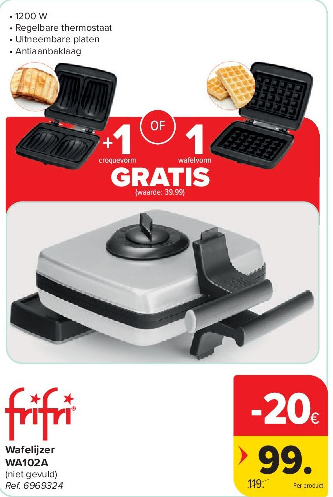 Wafelijzer WA102A