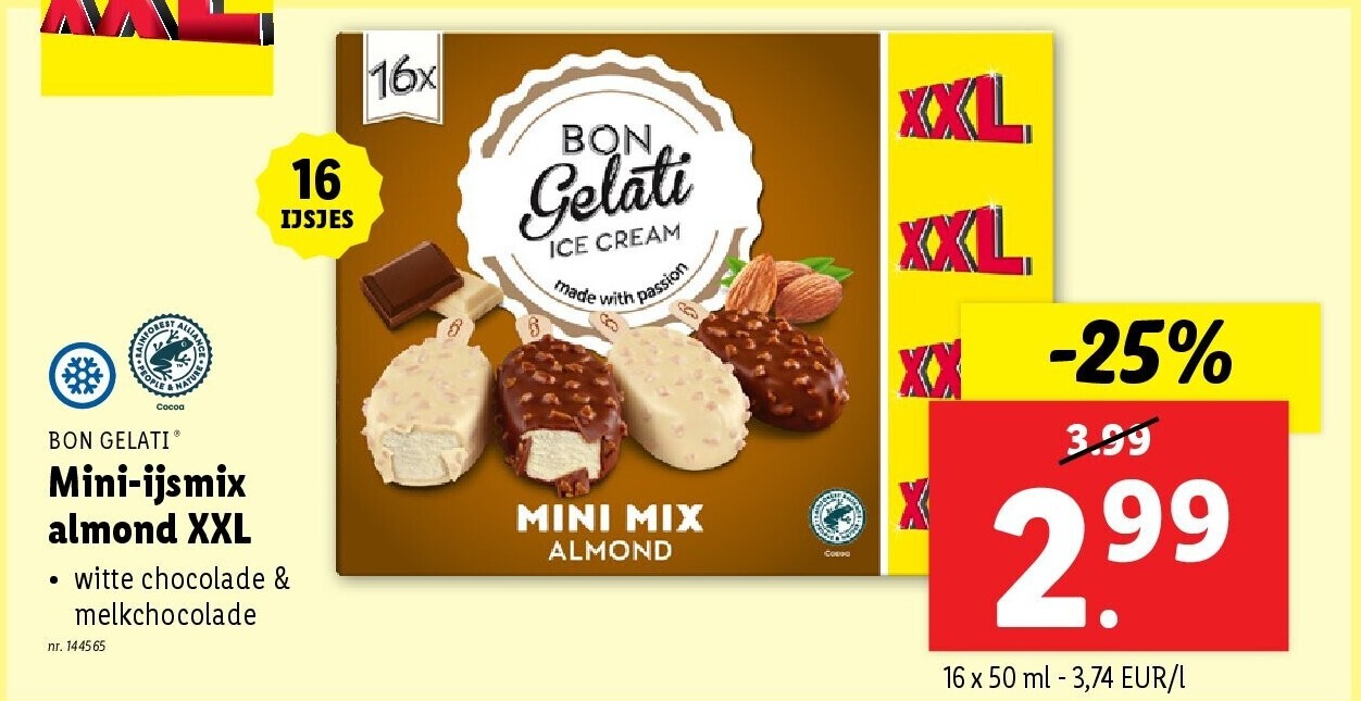Mini-ijsmix almond XXL