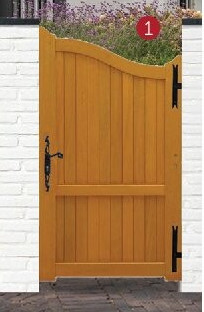 HOUTEN DRAAI POORT MERANTI GESLOTEN [ 1 ] ENKEL
