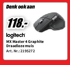 MX Master 4 Graphite Draadloze muis
