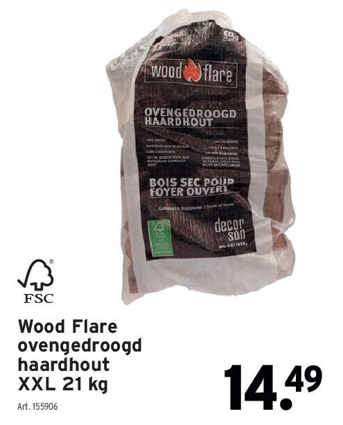 Wood Flare ovengedroogd haardhout XXL 21 kg
