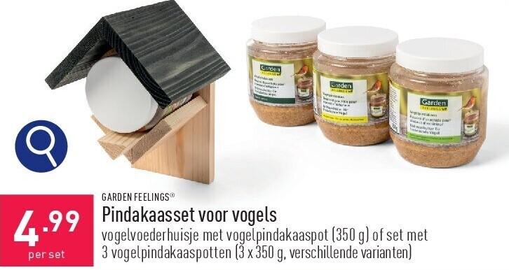 Pindakaasset voor vogels