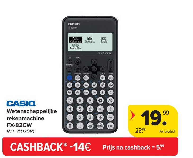 Wetenschappelijke rekenmachine FX-82CW