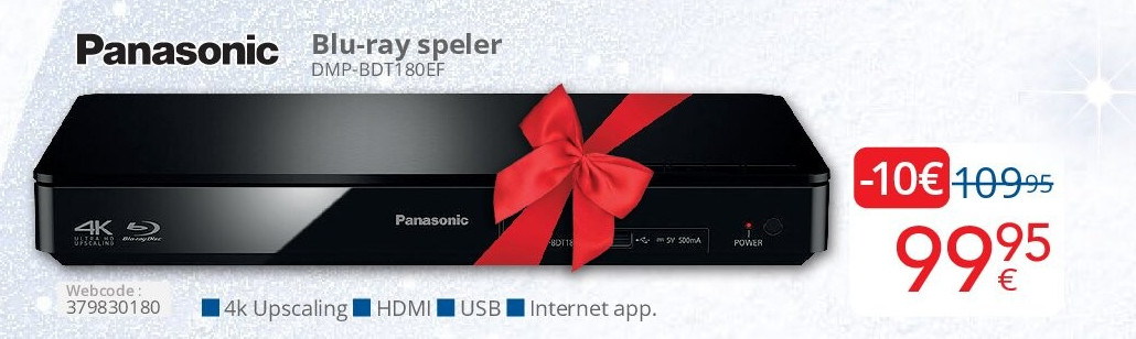 Blu-ray speler DMP-BDT180EF