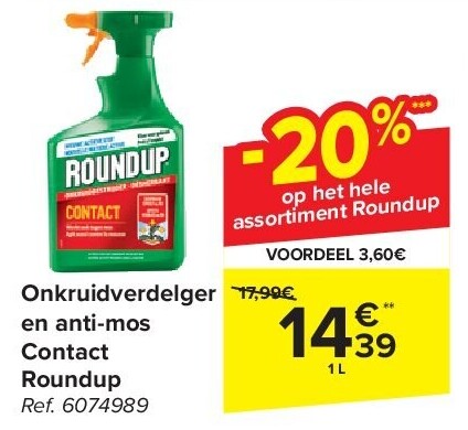 Onkruidverdelger en anti-mos Contact Roundup