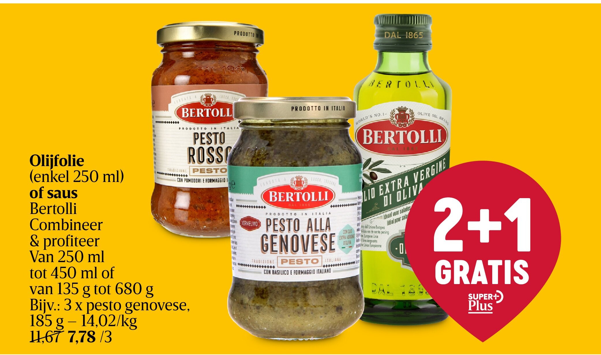 Olijfolie (enkel 250 ml) of saus