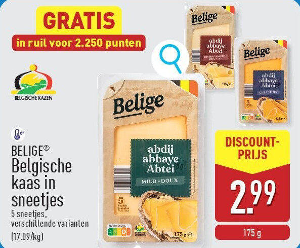 Belgische kaas in sneetjes