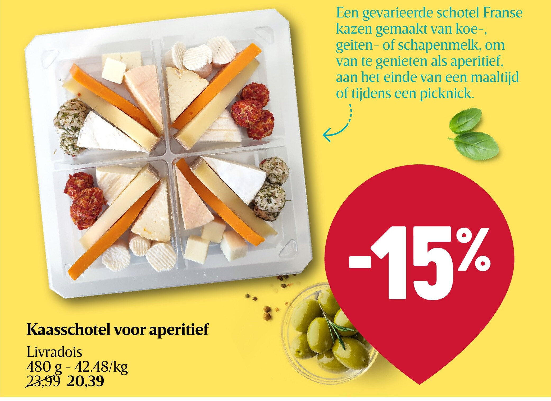 Kaasschotel voor aperitief