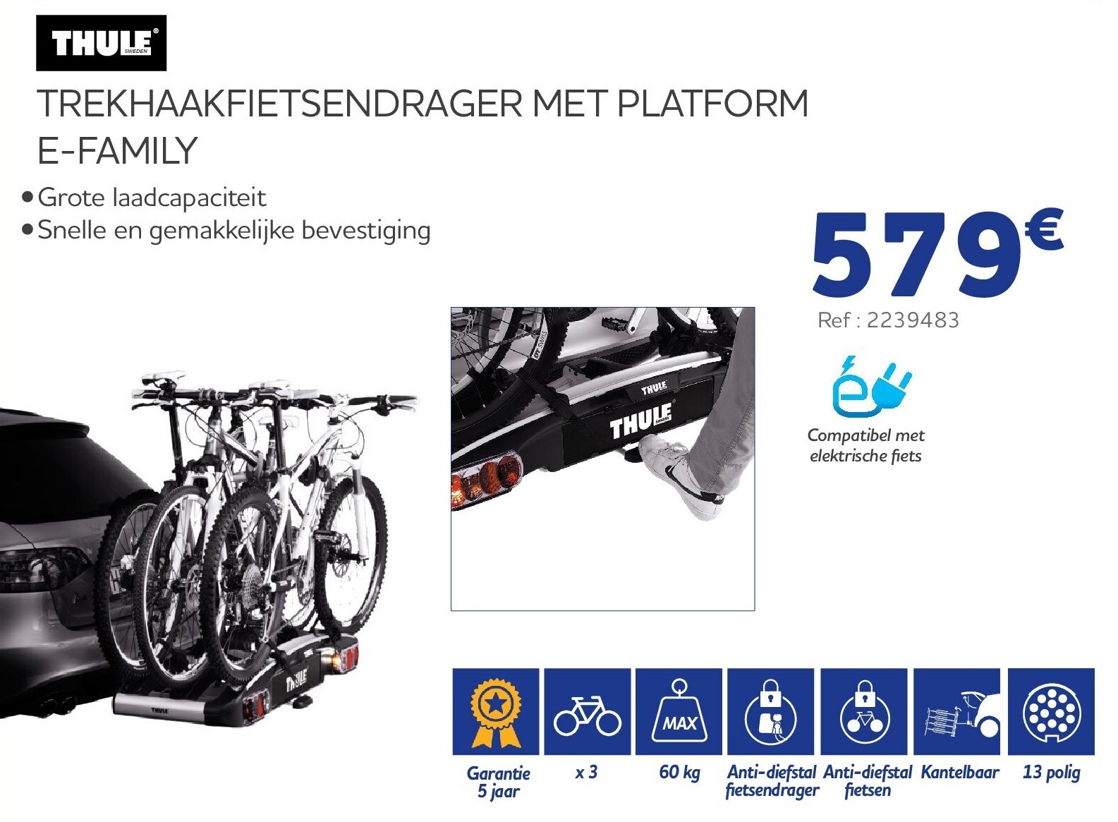 TREKHAAKFIETSENDRAGER MET PLATFORM E-FAMILY