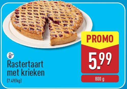 Rastertaart met krieken